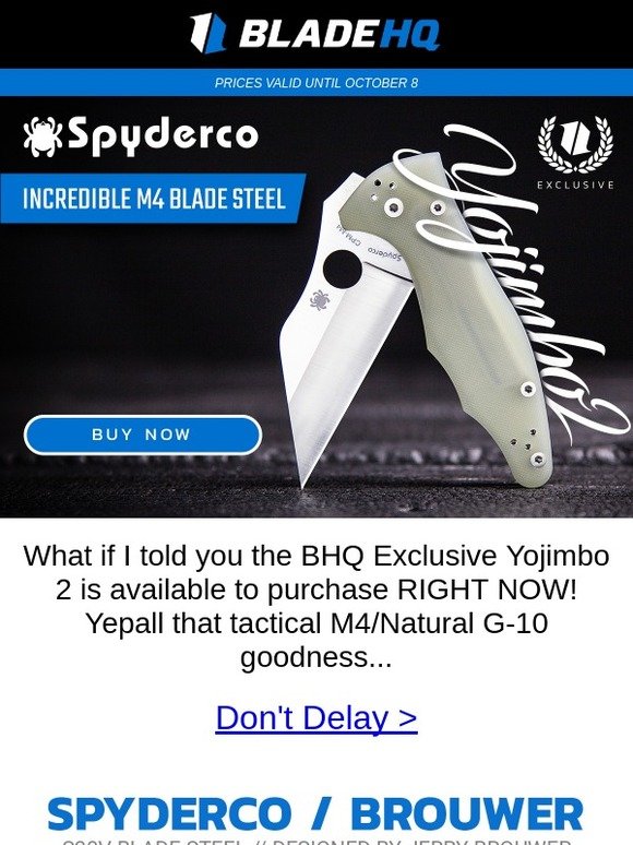 Blade HQ Source M4 Yojimbo 2 Now Available! Milled