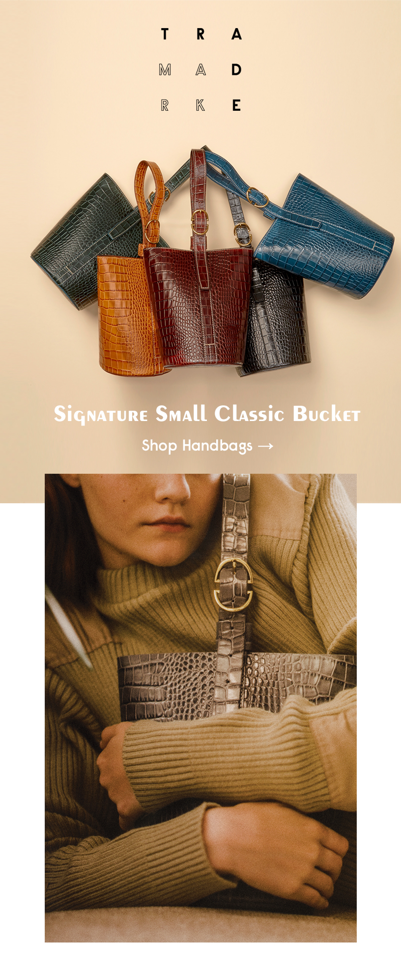 trademark classic bucket bag