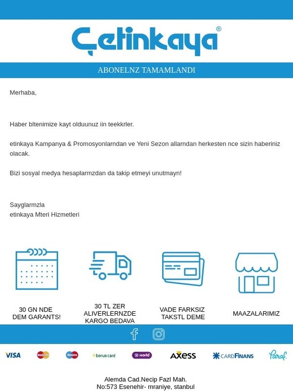 Cetinkaya.com.tr | Haber Bültenimize Hoş Geldiniz