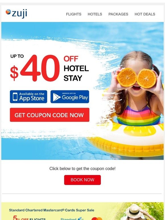 $40 OFF your hotel stay!