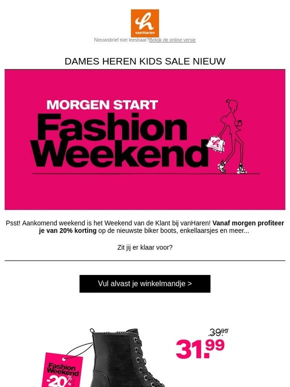 vanHaren : Morgen start Weekend van de klant! | Milled
