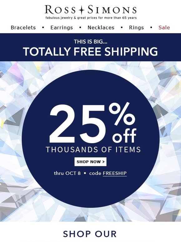 ross simons free shipping code