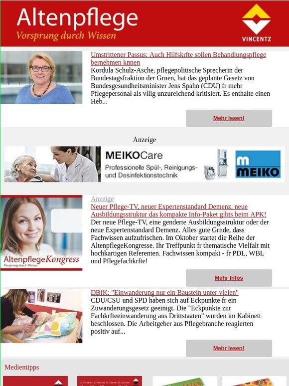 Thema der Woche: Ärger über Pflegepersonal-Stärkungsgesetz