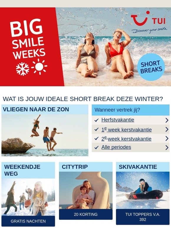 Ontsnap aan je dagelijkse routine met een short break