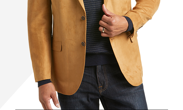 nautica brown microsuede modern fit sport coat