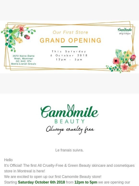 GRAND OPENING - Our 1st store is here! 🌟 / GRANDE OUVERTURE - Notre 1er magasin est là!  🌟