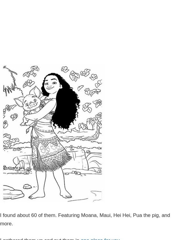 Picture The Magic Free Moana Coloring Pages Milled