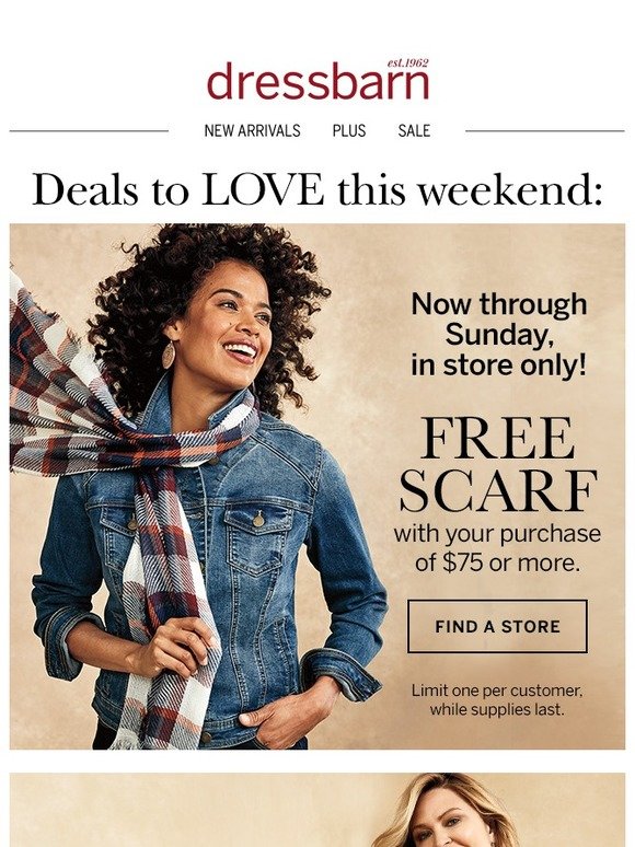 Dressbarn FREE GIFT In Store Starting Today!! Milled