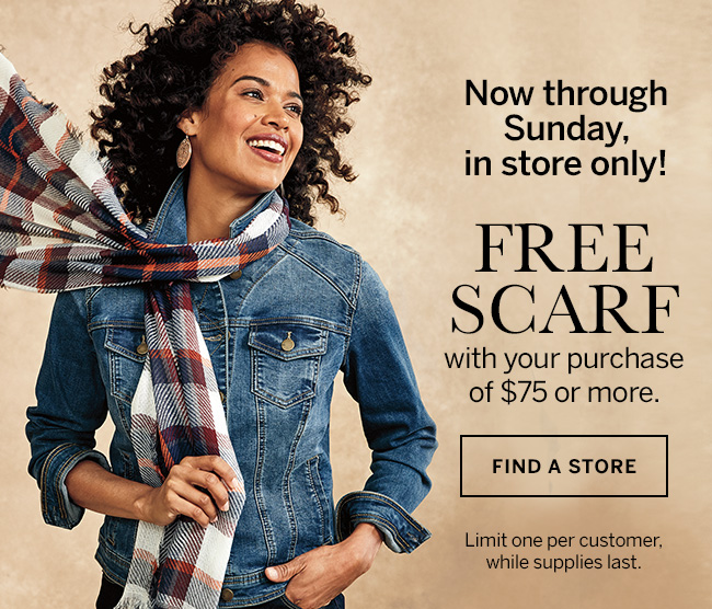 Dressbarn FREE GIFT In Store Starting Today!! Milled