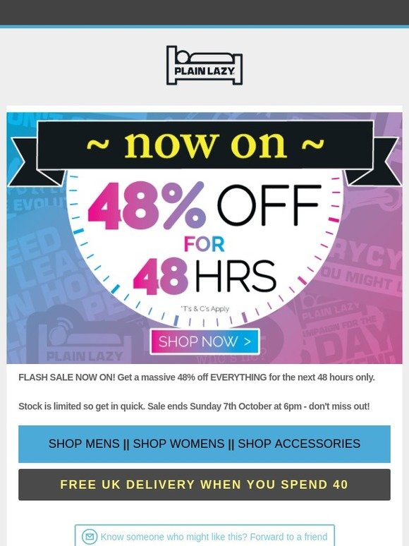 FLASH SALE! 48% OFF EVERYTHING FOR 48 HOURS!