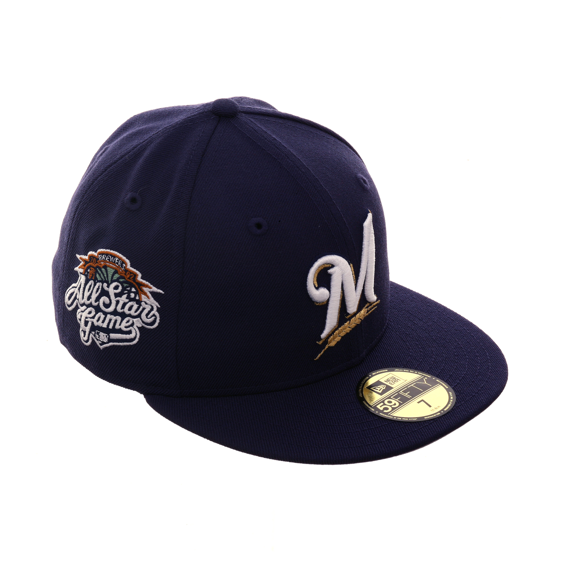 New Era Milwaukee Brewers All Star Game 2002 Glacier Blue Edition 59Fifty  Fitted Hat, EXCLUSIVE HATS, CAPS