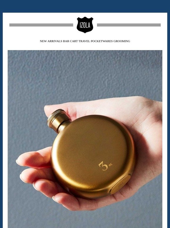 Gold 3oz flasks are back. Bottoms up!