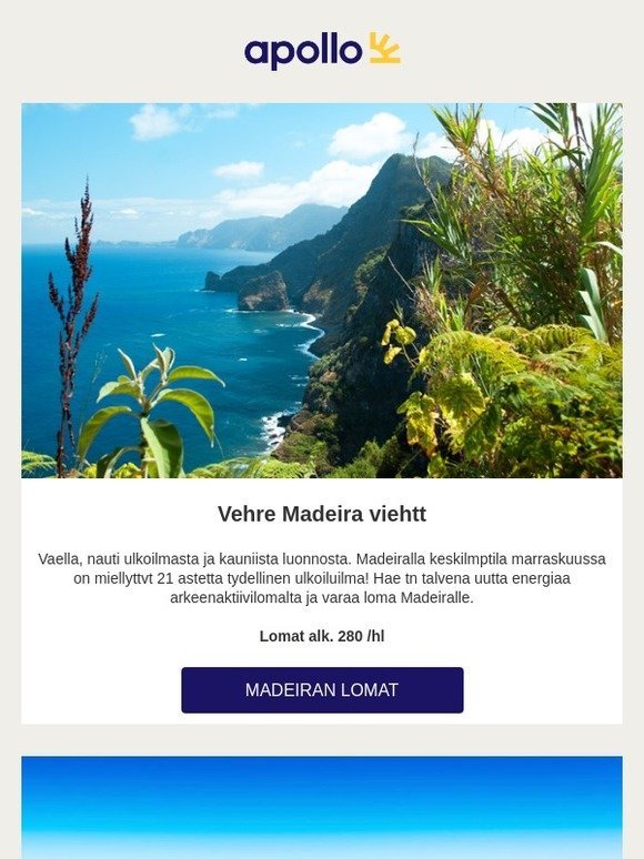 Vaella ja nauti lomasta vehreällä Madeiralla!  🍃
