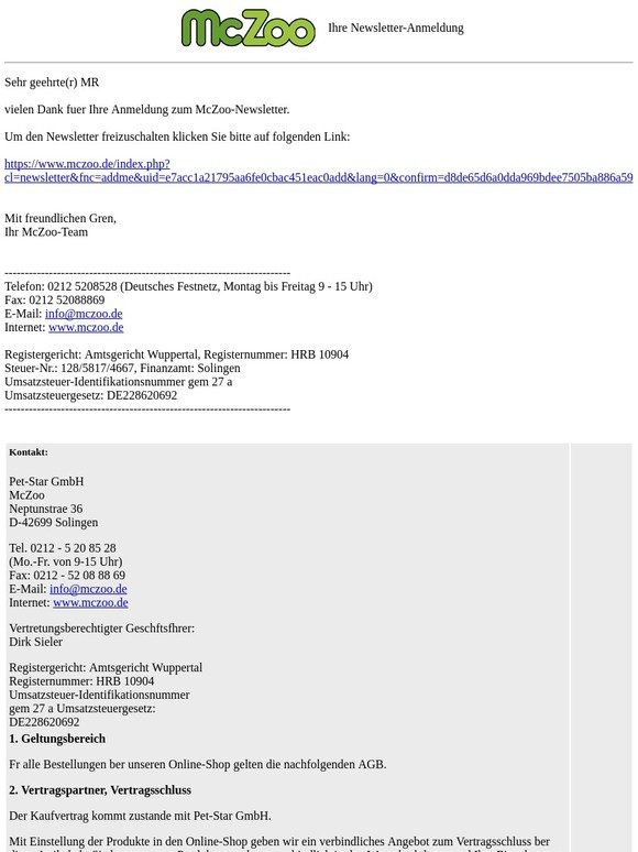 Newsletter McZoo