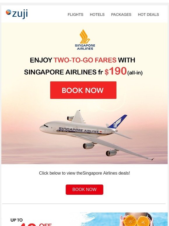 Singapore Airlines Zuper Sale!