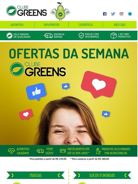 Ofertas da Semana Em alimentação Saudável, Aproveite 😄