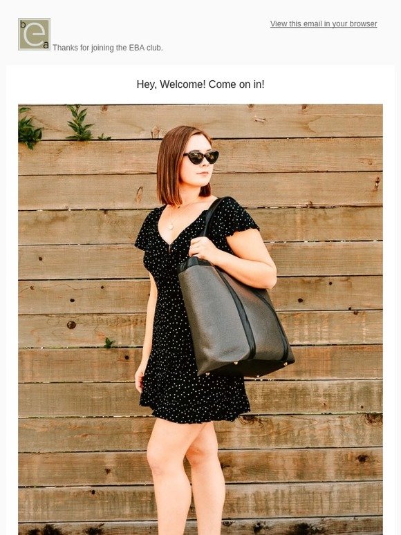 Welcome to eba totes newsletter