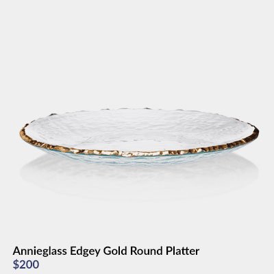 Annieglass Edgey Gold Round Platter $200