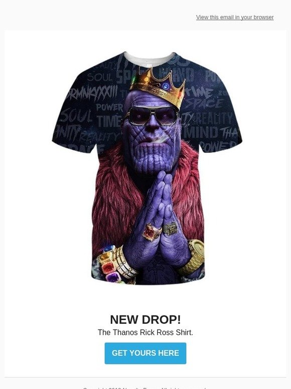 Thanos gangster sale shirt