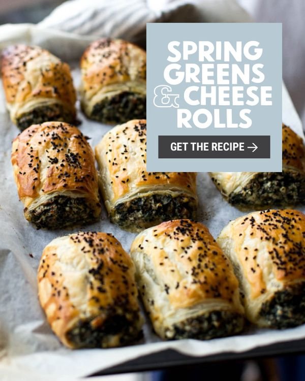 Spring Greens & Cheese Rolls