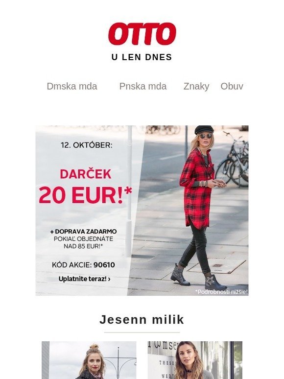 🍂 Jesenná ponuka: DARČEK 20 EUR! IBA DNES!