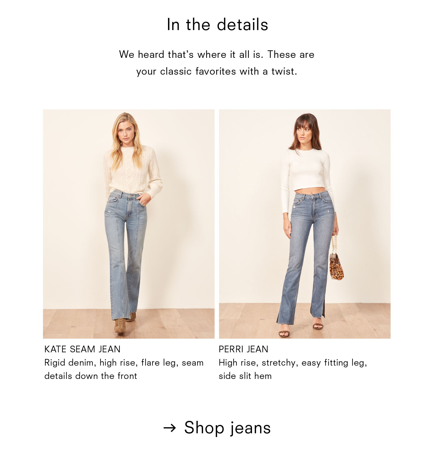 Reformation: THE REF JEANS GUIDE | Milled