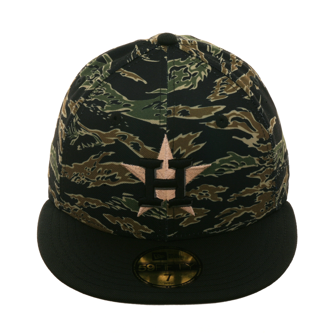 Exclusive New Era 59Fifty Houston Astros Hat - 2T Tiger Camo, Black