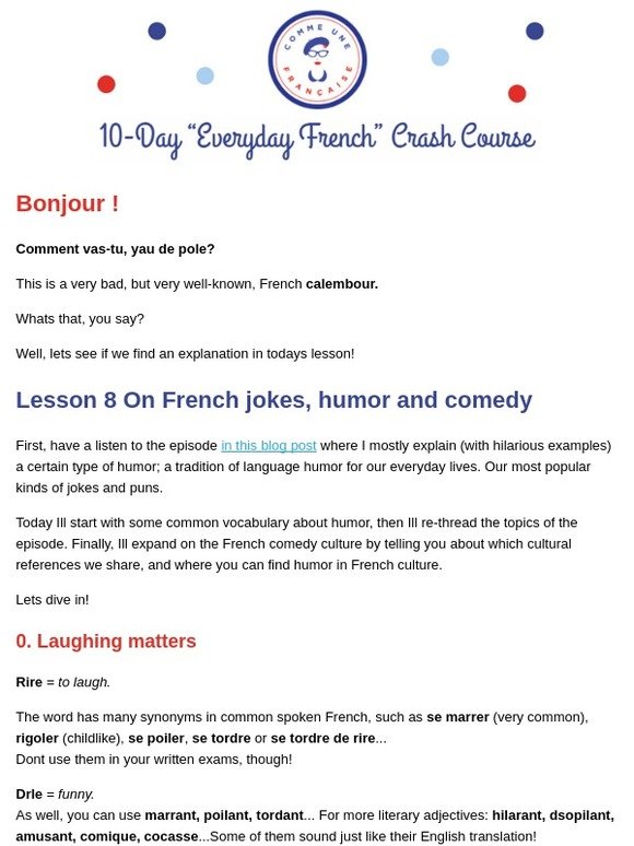 Comme Une Francaise Everyday French Lesson 08 How To Be Funny In France Milled