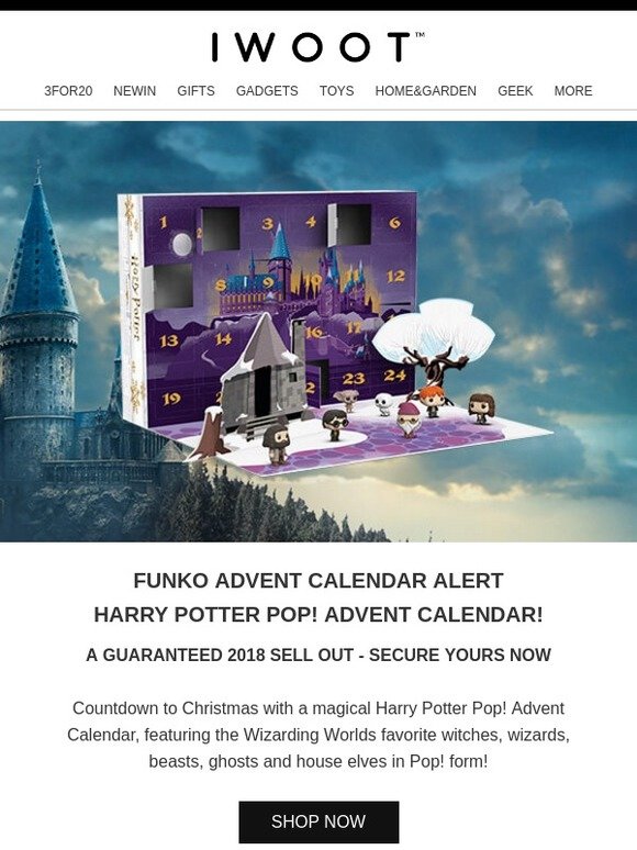 funko advent calendar 2018