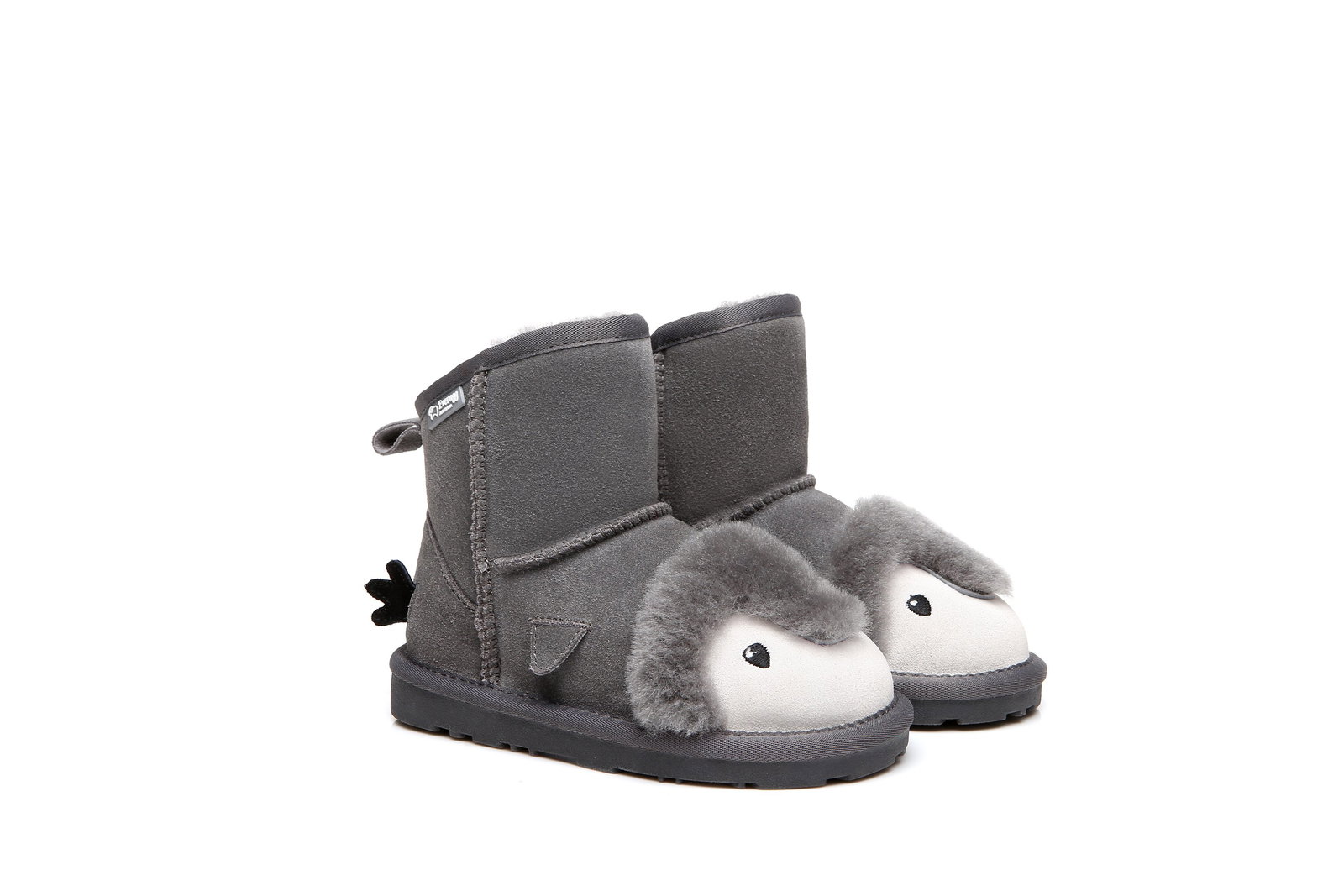 Image of UGG Kids Boots Penguin - Cowhide Upper Australian Sheepskin Lining Water Resistant