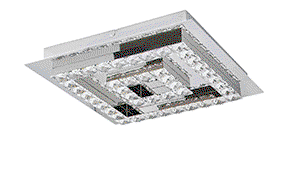 KHG LED-Kristalldeckenleuchte, mit Farbwechsler