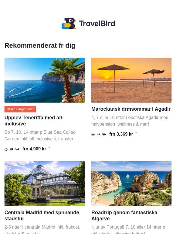 All-inclusive: Teneriffa | Sommar i Marocko  | Hjärtat av Madrid