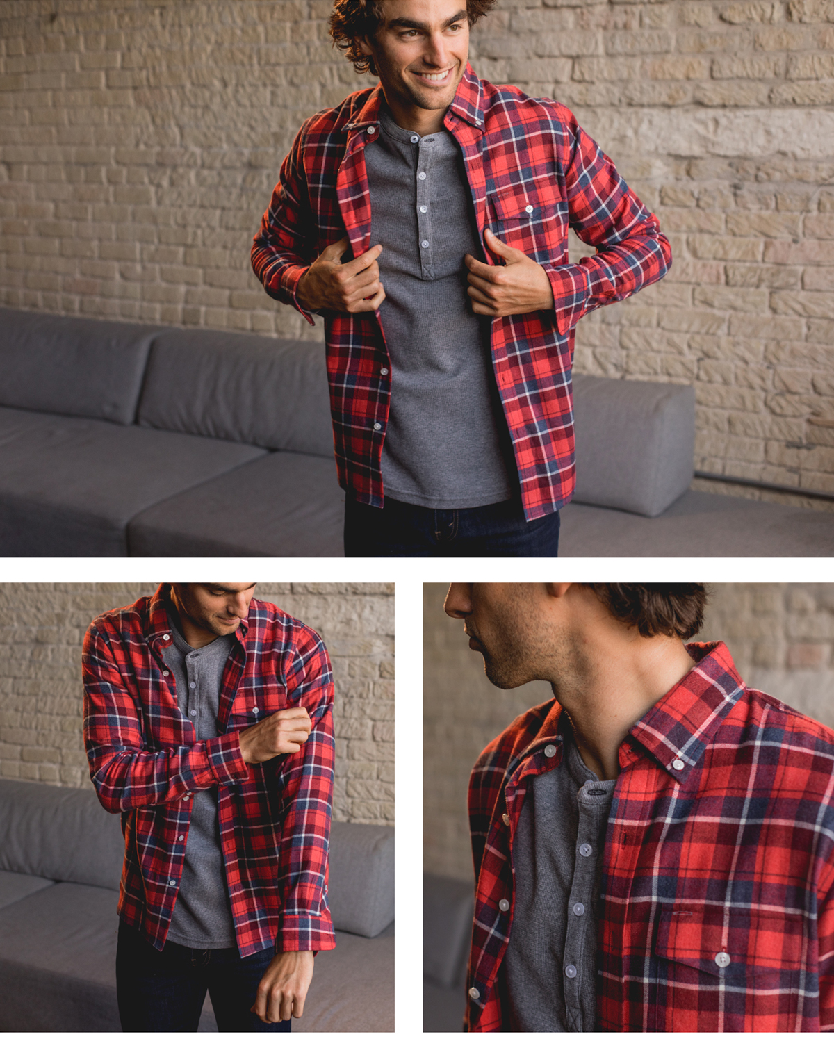 flannel henley