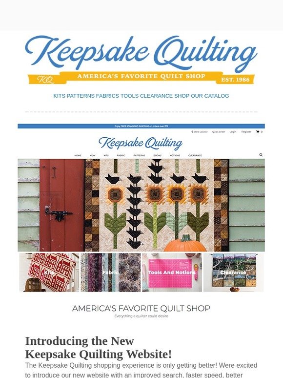 KeepsakeQuilting 🎉 to our NEW site! + How To for creating your