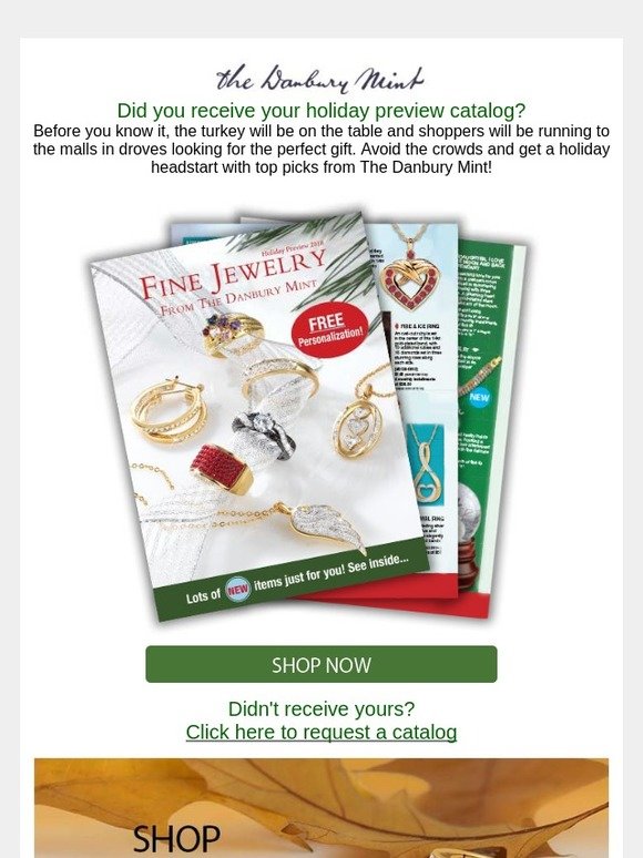 Danbury Mint Check your mailbox for the new Danbury Mint Catalog! Milled