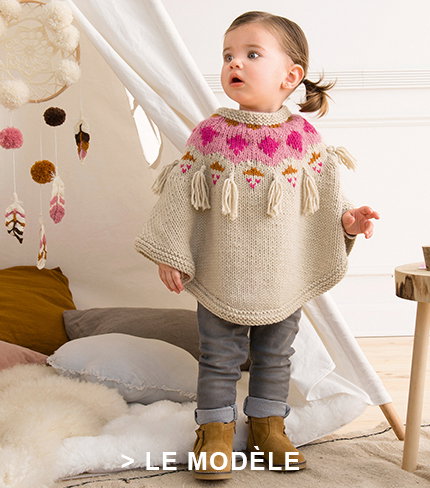 Modèle poncho fille