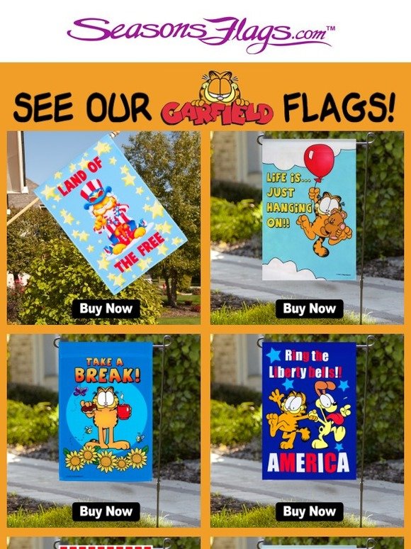 See Our Garfield Flags!