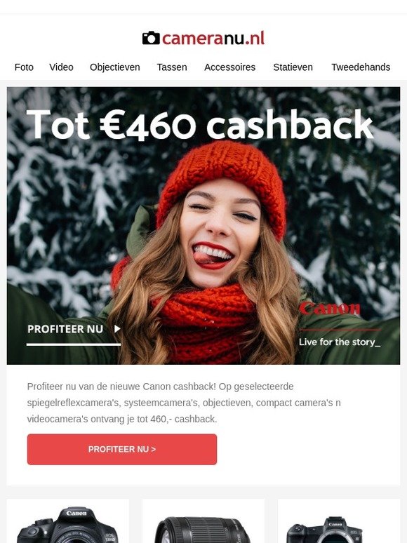 Profiteer nu van de Canon cashback!