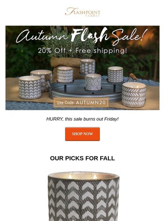 Our Autumn Flash Sale Starts Now!