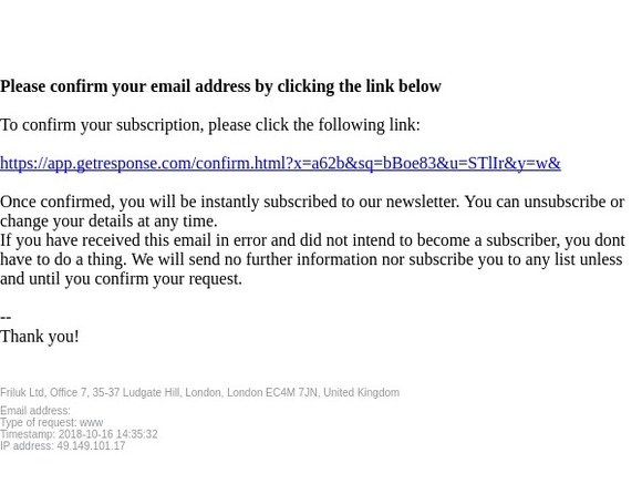 -CONFIRMATION REQUIRED.