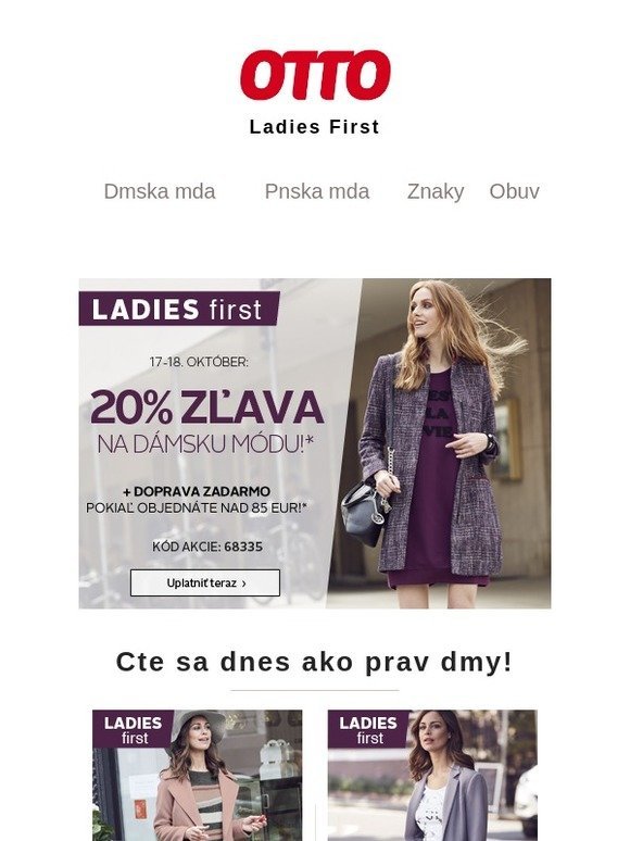 💄👜 Ladies First: -20% zľava na Dámsku módu!