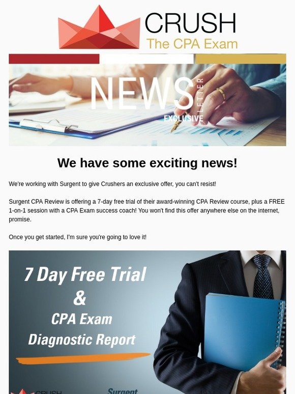 Crush Exclusive: Surgent 7-Day Free Trial Promotion!