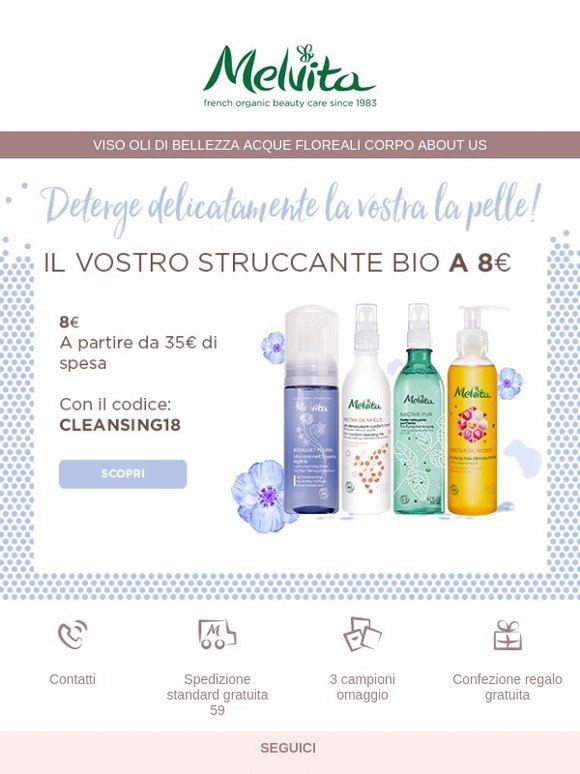 Il vostro struccante bio a 8 €! 💦