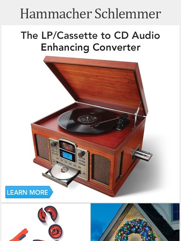 Hammacher Schlemmer The LP/Cassette to CD Audio Enhancing Converter