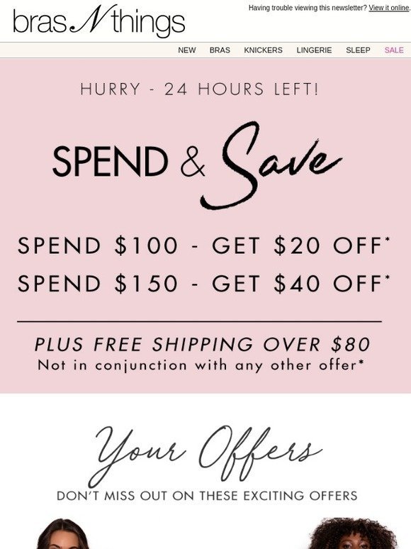 ⏰ 24 hours left to SPEND AND SAVE + FREE SHIPPING* and $49 sets! ⏰