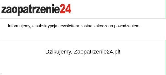 Udana subskrypcja newslettera