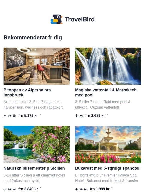 ☀ Bergmagi i Innsbruck-Land | Marrakesch med utflykt | Naturupplevelser på Sicilien