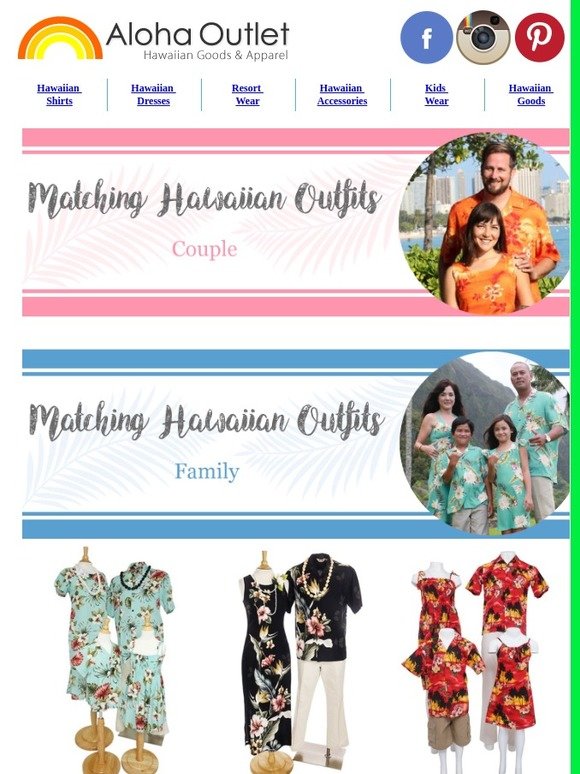 matching aloha attire