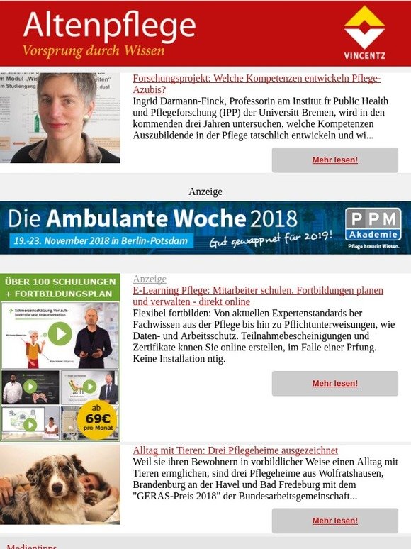 Thema der Woche: Projekt erforscht Kompetenzen von Pflege-Azubis