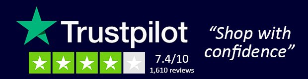 Trustpilot rating of 7.4/10 - shop with confidence